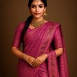 Rosewood Parrot Heritage Saree