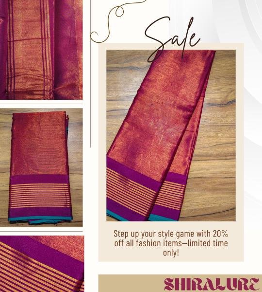 Rani Wine Saree