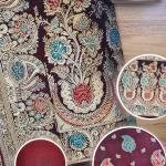 Royal Plum Floral Zari Saree