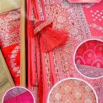 Majestic Maroon Flower Saree