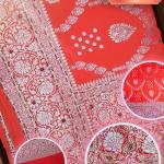 Imperial Red Gold Saree