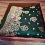 Graphite Blossom Heritage Saree