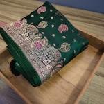 Graphite Blossom Heritage Saree