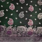 Graphite Blossom Heritage Saree