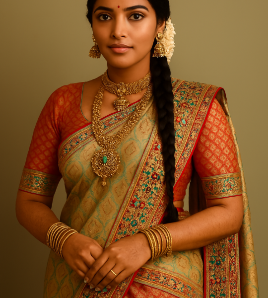 Peacock Heritage Zari Saree