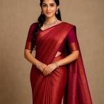 Rani Wine Saree