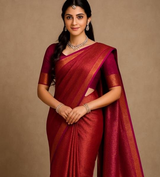 Rani Wine Saree