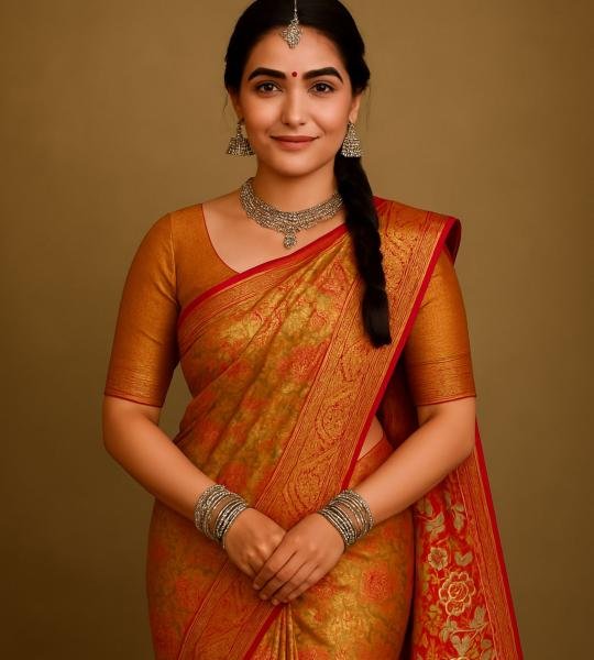 Salangai Copper Saree