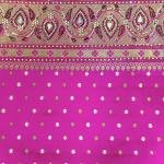Magenta Glow Stone Leaf Saree