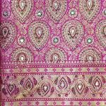 Magenta Glow Stone Leaf Saree