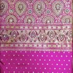 Magenta Glow Stone Leaf Saree