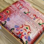 Ruby Parrot Heritage Saree