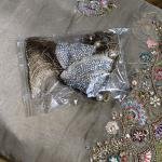 Silver Taupe Aari Flower Saree