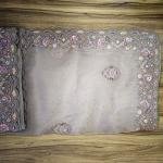 Silver Taupe Aari Flower Saree