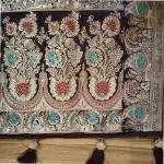 Royal Plum Floral Zari Saree