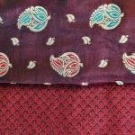 Royal Plum Floral Zari Saree