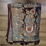 Royal Plum Floral Zari Saree