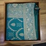 Ocean Gold Floral Saree