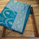 Ocean Gold Floral Saree