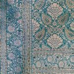 Ocean Gold Floral Saree