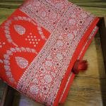 Imperial Red Gold Saree