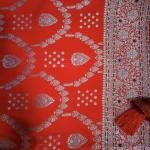 Imperial Red Gold Saree