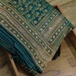 Deep Green Vine Saree